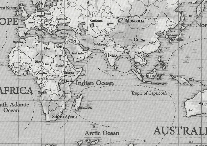 Maps, Grey - Twist&Fit Roman Blind - Image 7